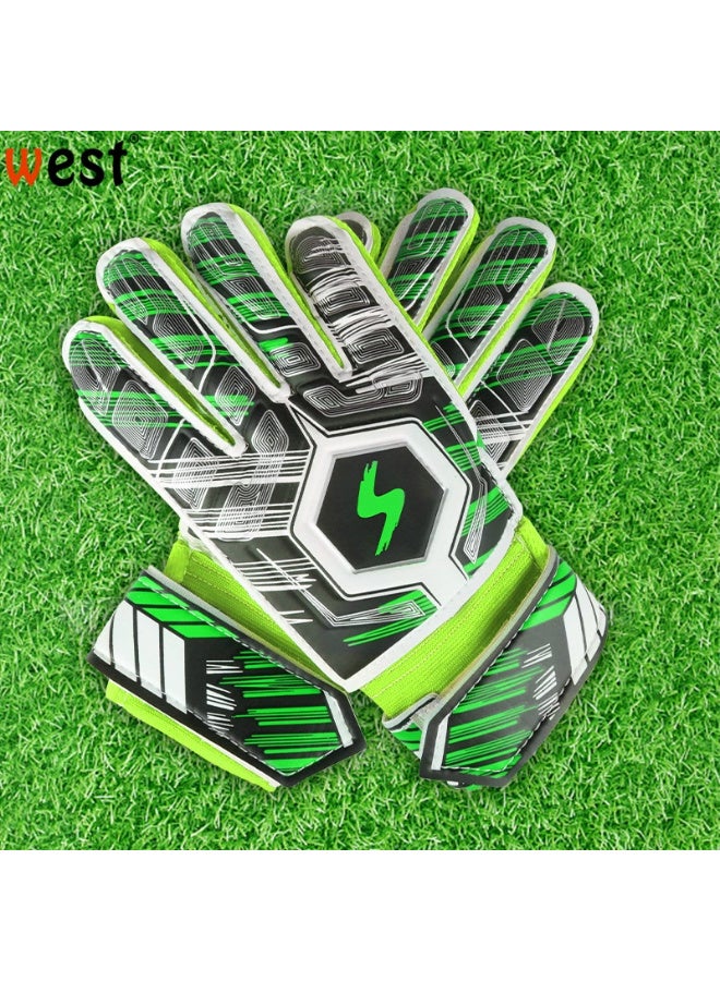 Children Football Gloves, Kids Youth Football Soccer Goalkeeper Goalie Training Gloves Gear with Strong Grips Palms, Soccer Goalie Goalkeeper Gloves for Kids Boys Children(7#)